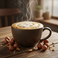 generami un immagine reale di caffè alla nocciola. l'immagine deve essere in formato quadrato