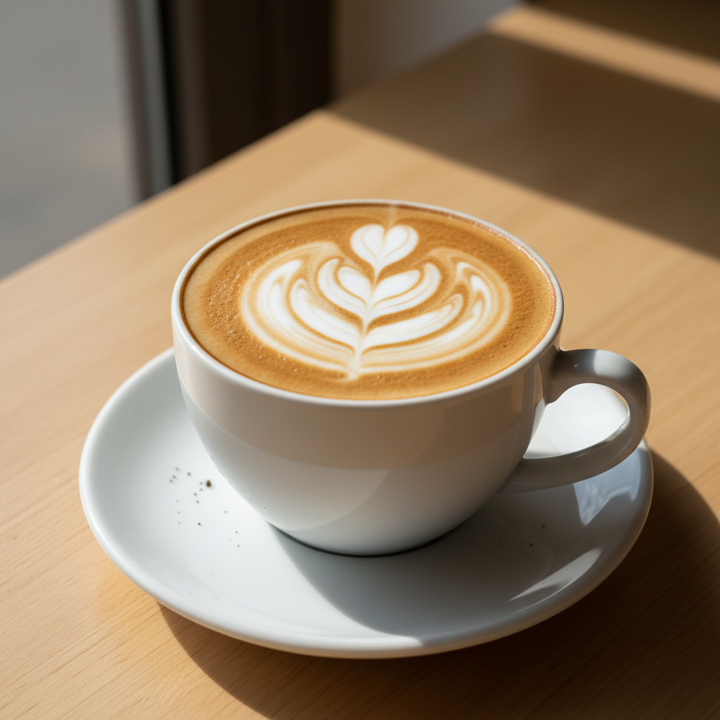 generami un immagine reale di un cappuccino decaffeinato l'immagine deve essere in formato quadrato